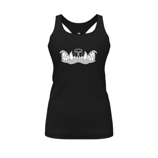 [FT0TRBBK-FYS-LOGO2] Decker Racerback Tank Top (Female Youth S, Black, Logo 2)