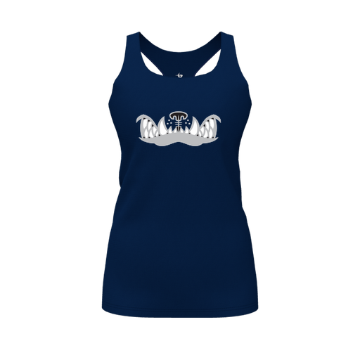 [FT0TRBNV-FYS-LOGO2] Decker Racerback Tank Top (Female Youth S, Navy, Logo 2)