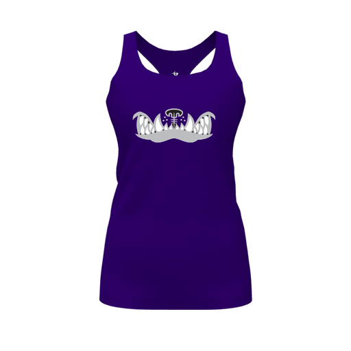 [FT0TRBPP-FYS-LOGO2] Decker Racerback Tank Top (Female Youth S, Purple, Logo 2)