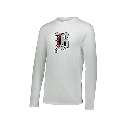 [FTLCUBWH-AXS-LOGO1] Decker Men's Tri-Blend T-Shirt - Long Sleeve (Adult XS, White, Logo 1)