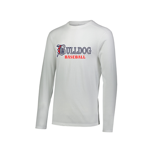 [FTLCUBWH-AXS-LOGO3] Decker Men's Tri-Blend T-Shirt - Long Sleeve (Adult XS, White, Logo 3)