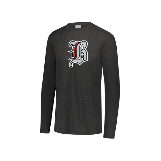[FTLCUBBK-YS-LOGO1] Decker Youth Tri-Blend T-Shirt - Long Sleeve (Youth S, Black, Logo 1)