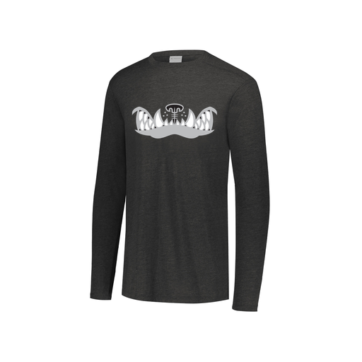 [FTLCUBBK-YS-LOGO2] Decker Youth Tri-Blend T-Shirt - Long Sleeve (Youth S, Black, Logo 2)