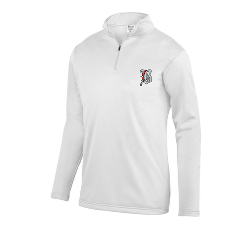 [FOLQFFWH-YS-LOGO1] Decker Youth FlexFleece 1/4 Zip (Youth S, White, Logo 1)
