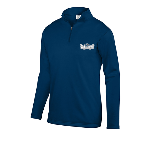 [FOLQFFNV-YS-LOGO2] Decker Youth FlexFleece 1/4 Zip (Youth S, Navy, Logo 2)