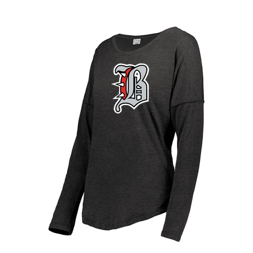 [FTLCUBBK-FAXS-LOGO1] Decker Women's Tri-Blend T-Shirt - Long Sleeve (Female Adult XS, Black, Logo 1)